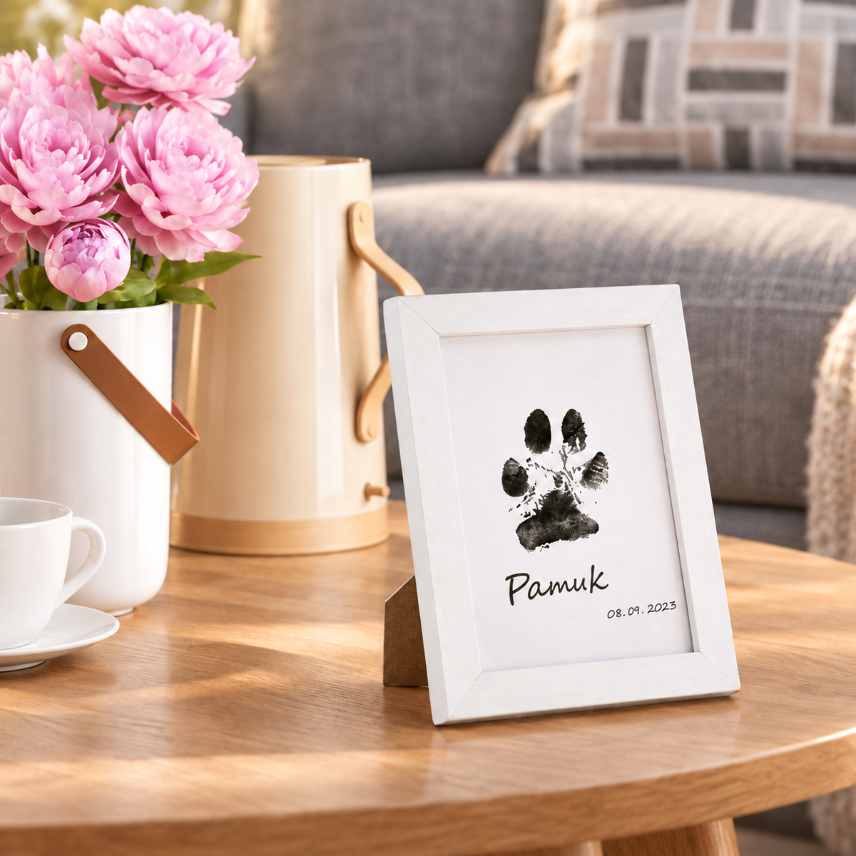 Kedi Köpek Pati İzi Fotoğraf Çerçevesi Seti