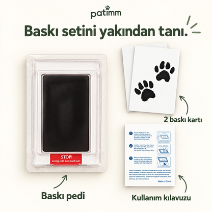 Kedi Köpek Pati İzi Fotoğraf Çerçevesi Seti