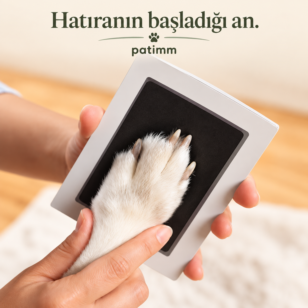 Kedi Köpek Pati İzi Fotoğraf Çerçevesi Seti