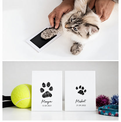 Kedi Köpek Pati İzi Fotoğraf Çerçevesi Seti