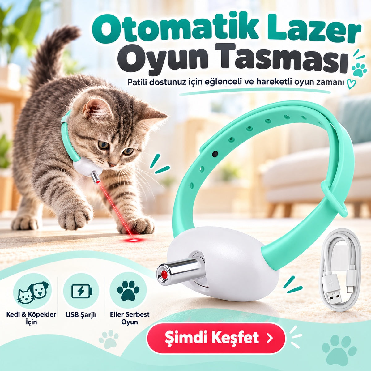Otomatik Lazer Oyun Tasması